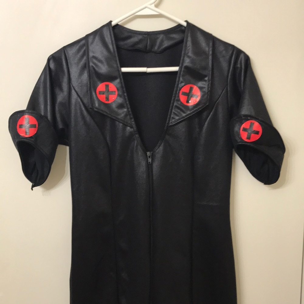 Black and red naughty nurse Halloween costume
